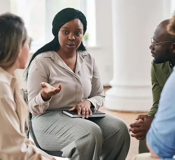 Group therapy session at Reliant Family Psychiatry in Grand Prairie and Mansfield, TX for mental health support